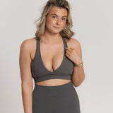 Lux Crossover Sports Bra - Shadow
