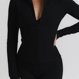 Sculpt Zip Jacket - Charcoal