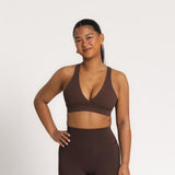 Lux Crossover Sports Bra - Espresso