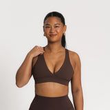Lux Crossover Sports Bra - Espresso