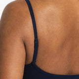 Lux Built-In Strappy Tank Top - Navy