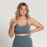 Sweat Strappy Back Bra - Sea Pine