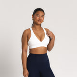Lux Crossover Sports Bra - Blanc