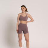 Sweat Biker Shorts - Black Plum