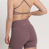 Sweat Biker Shorts - Black Plum