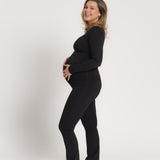Lux Maternity Flare - Charcoal