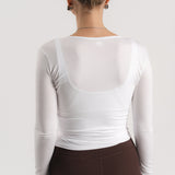 Soft Wrap Top - Blanc