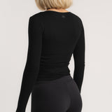Soft Wrap Top - Charcoal