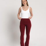 Lux Flare Pants - Burgundy