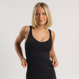 Lux Built-In Tank Top - Charcoal
