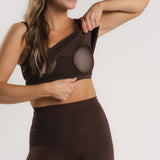 Lux Built-In Tank Top - Espresso