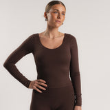Lux Built-In Long Sleeve - Espresso