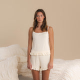 Pyjamas Frill Tank - Butter Cream