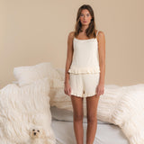 Pyjamas Frill Shorts - Butter Cream