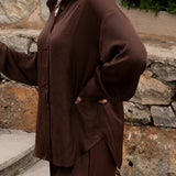 Paloma Flow shirt - Rich Brown