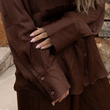 Paloma Flow shirt - Rich Brown