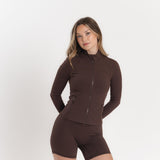 Sculpt Zip Jacket - Espresso