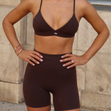 Flow Biker Shorts - Dark Cacao