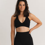 Lux Crossover Sports Bra - Charcoal