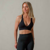 Lux Crossover Sports Bra - Charcoal