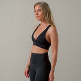 Lux Crossover Sports Bra - Charcoal