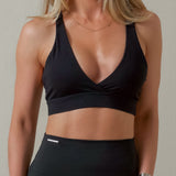 Lux Crossover Sports Bra - Charcoal