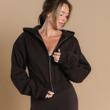 Flow Full Zip Hoodie - Dark Cacao