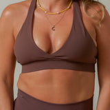 Lux Crossover Sports Bra - Espresso