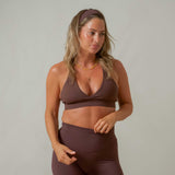 Lux Crossover Sports Bra - Espresso