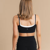 Flow Double Layer Sports Bra - Charcoal/Blanc