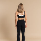 Flow Fold Over Flare Pants - Charcoal