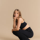 Flow Fold Over Flare Pants - Charcoal