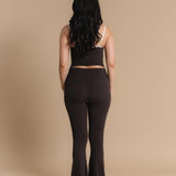Flow Fold Over Flare Pants - Dark Cacao