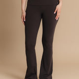 Flow Fold Over Flare Pants - Dark Cacao