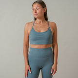 Sweat Strappy Back Bra - Sea Pine