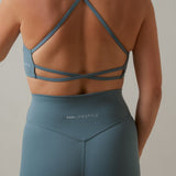 Sweat Strappy Back Bra - Sea Pine