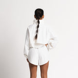 Cropped Pace Pullover - Blanc