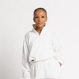 Cropped Pace Pullover - Blanc