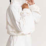 Cropped Pace Pullover - Blanc