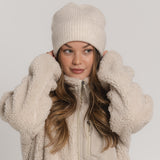 Knitted Beanie - Sand