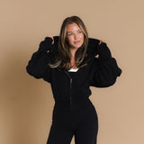 Flow Full Zip Hoodie - Black