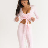 Soft Wrap Top - Baby Pink