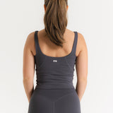 Lux Built-In Tank Top - Slate Grey