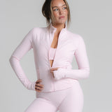 Sculpt Zip Jacket - Baby Pink