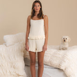 Pyjamas Frill Tank - Butter Cream