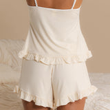 Pyjamas Frill Shorts - Butter Cream