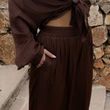 Paloma Flow Pants - Rich Brown