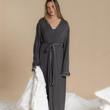 Frill Robe - Grey