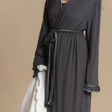 Frill Robe - Grey