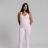 Shape Flare Pants - Baby Pink